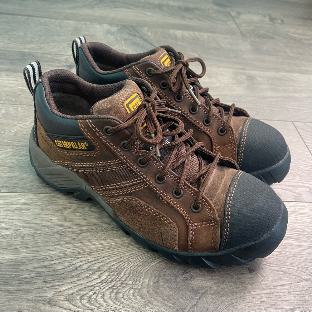 Caterpillar CAT Argon Dark Brown P90087 Women’s 8 Composite Toe Work Shoes